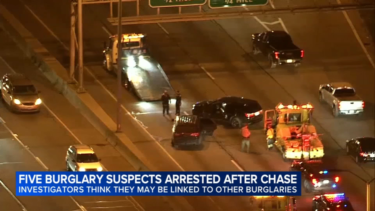 4 Chicago men charged after west suburban break-in, police chase ending in I-290 crash
       — ABC7 Chicago (WLS-TV)